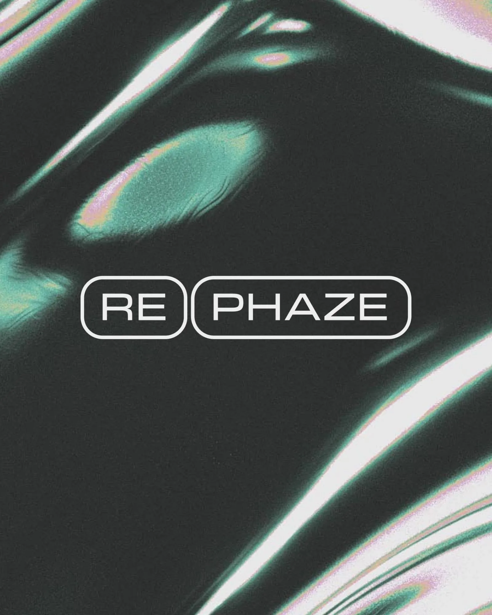 RE:PHAZE logo on a dark iridescent texture